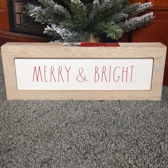 Rae Dunn Other - Rae Dunn Merry Bright Christmas Wood Sign
